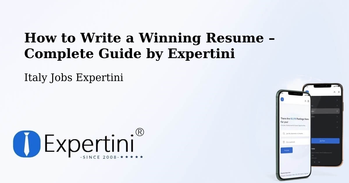 Resume Writing Guide for Job Seekers – Asti - Asti, Italy Jobs Expertini
